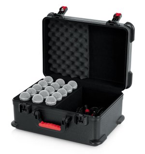 ארגז ל 15 מיקרופונים וכבלים GATOR GTSA-MIC15