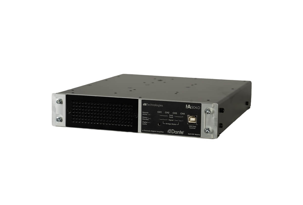 מגבר כח מקצועי dB Technologies IA504D DSP Dante 125Wx4