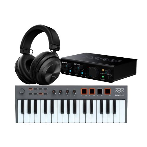 חבילת אולפן ביתי מקצועית MiDiPlus Studio PK עם מקלדת שליטה