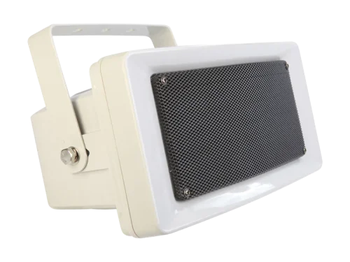 רמקול כולל מתקן לקיר(פרוז'קטור)המיועד להשמעת מוסיקה בשטחים פתוחים/סגורים. עמיד בפני חדירת מים. MP30