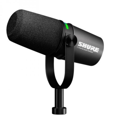 מיקרופון דינמי משולב USB דגם Shure MV7i שחור
