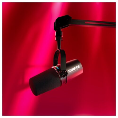 מיקרופון דינמי משולב USB דגם Shure MV7i שחור
