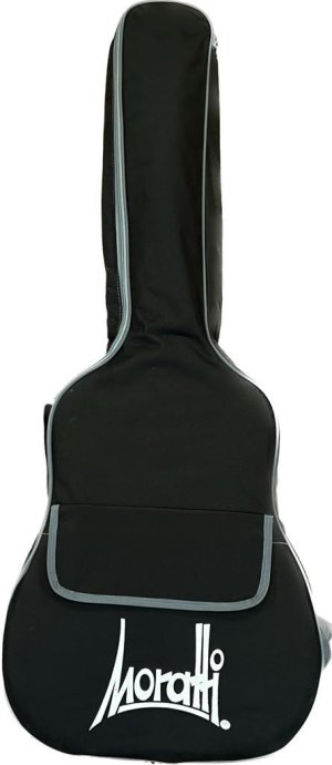 נרתיק מרופד לגיטרה אקוסטית שחור עם פס תכלת Moratti GC20 8MM
