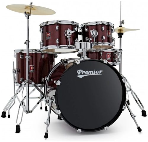 מערכת תופים 5 חלקים 22 כולל אביזרים כיסא ומצילות Premier PR22-5DKRSW Revolution