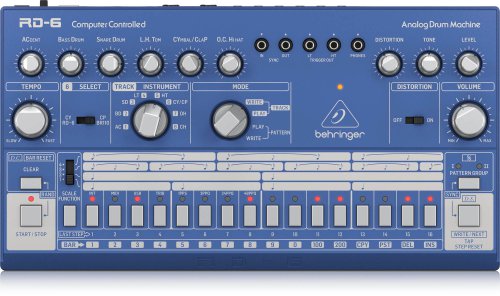 מכונת תופים אנלוגית Behringer RD-6 כחול