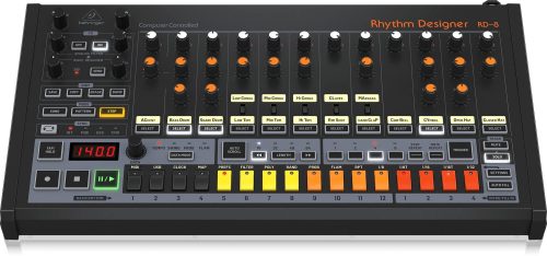מכונת תופים אנלוגית Behringer RD-8 MKII מתצוגה