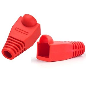 10 כיסויים בצבע אדום ל RJ45, CABLETEK RJ45BOOTS-RD