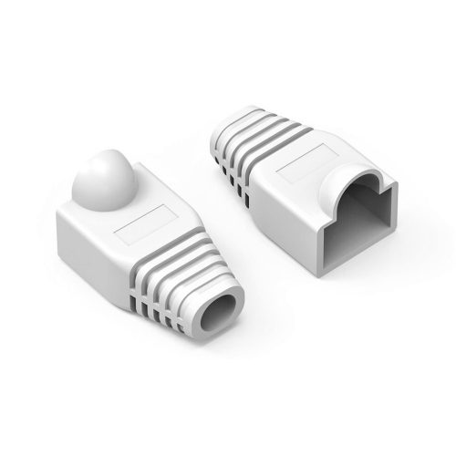 10 כיסויים בצבע לבן ל RJ45, CABLETEK RJ45BOOTS-WH