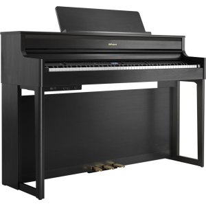 פסנתר חשמלי בצבע שחור Roland HP704 Charcoal Black