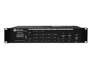 מגבר כריזה 4 כניסות 2 אזורים SHOW MPA-2250 MP3/BT/USB 2x250W