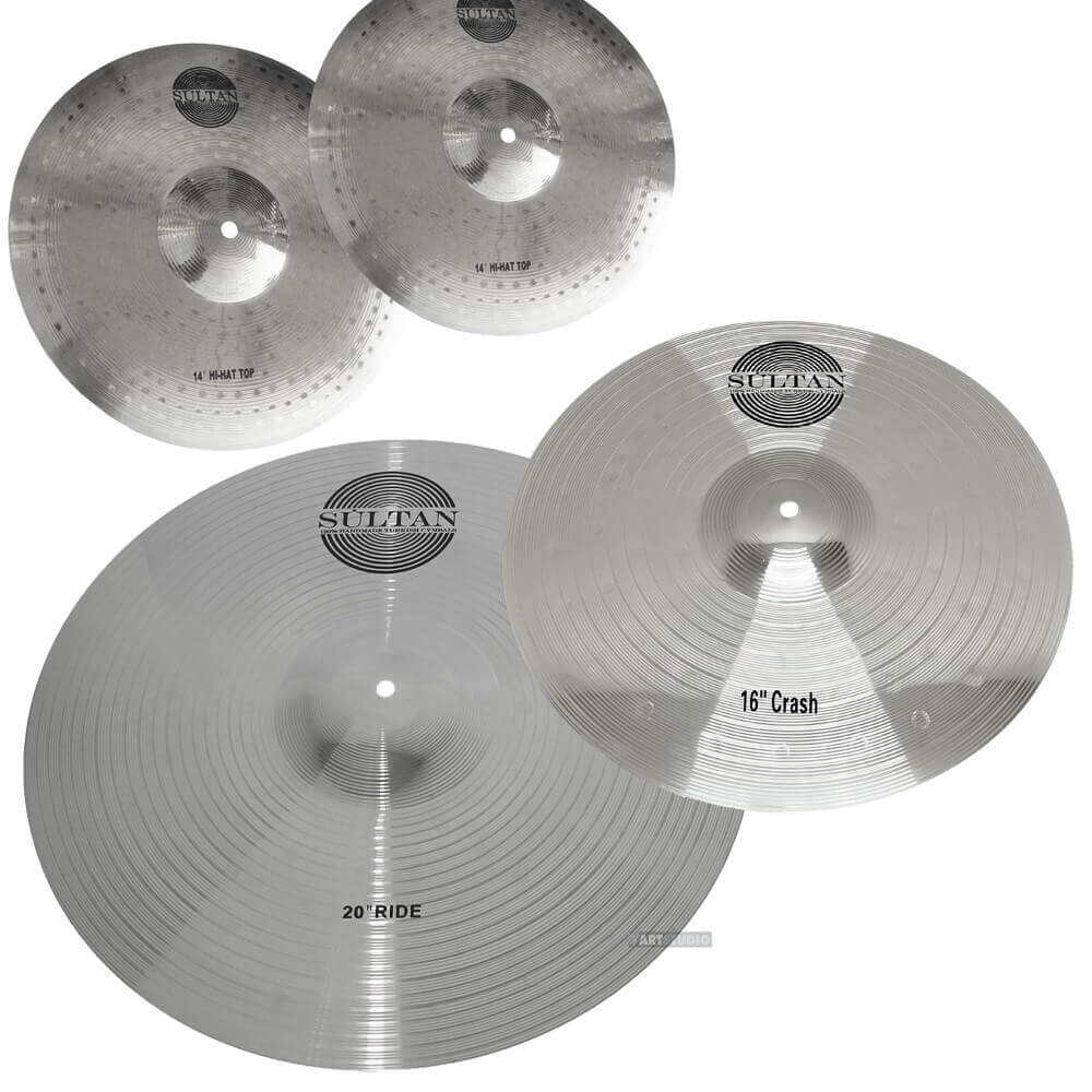 סט מצילות זוג 14″ קראש 16″ רייד 20″ SULTAN SILVER SET-4