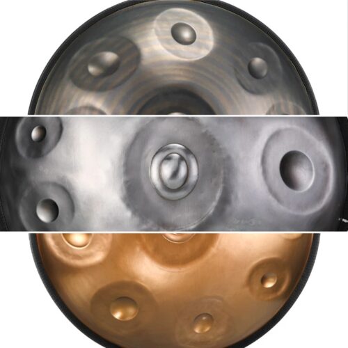 הנדפאן HLURU HB10-Bronze STL Handpan Drum 10 notes 22" Bronze D KURD