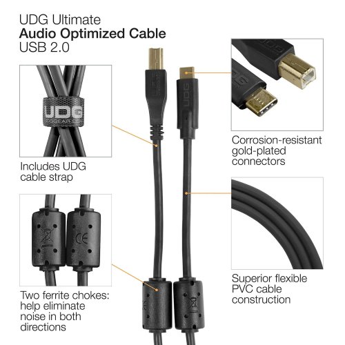 כבל USB סוג B ל- C תוצרת UDG