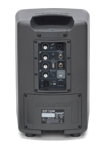 רמקול "6 מוגבר נטען עם מיקרופון אלחוטי ידני SAMSON ESAXP106W 100W Bluetooth