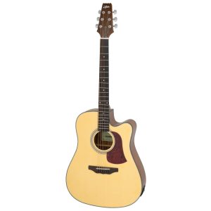 גיטרה אקוסטית מוגברת עם תיק Aria AD-10CE-N Natural