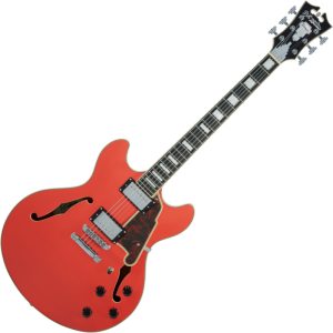 גיטרה רבע נפח + נרתיק D’Angelico Premier DC FIESTA RED with Stairstep tailpiece