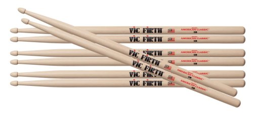 מארז 4 זוגות מקלות תופים Vic Firth 5B