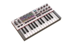 מקלדת שליטה קומפקטית Akai MPK Mini IV בצבע אפור