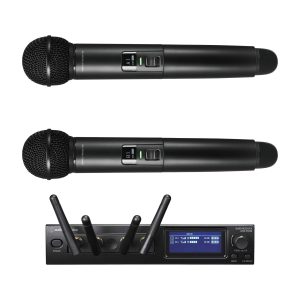 סט אלחוטי ידני כפול Audio Technica ATW-1422