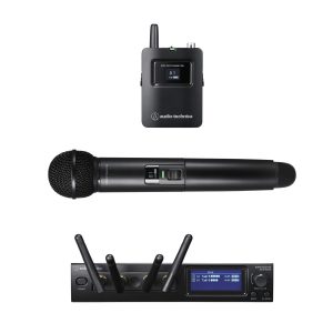 סט אלחוטי כפול ידני ומשדר כיס Audio Technica ATW-1423