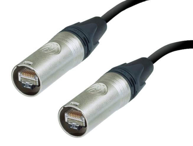 כבל קישור CAT6-CAT6 (100 ס”מ) עבור DANTE AoIP ו-RDNet. מחברי EtherCON.