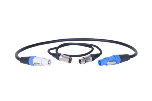כבל Cable-Set for DVA T12 containing 2x Powercon Link Cables (70cm) and 2x XLR-XLR Audio Cables (70c