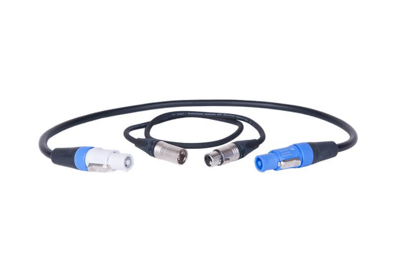 כבל Cable-Set for DVA T12 containing 2x Powercon Link Cables (70cm) and 2x XLR-XLR Audio Cables (70c