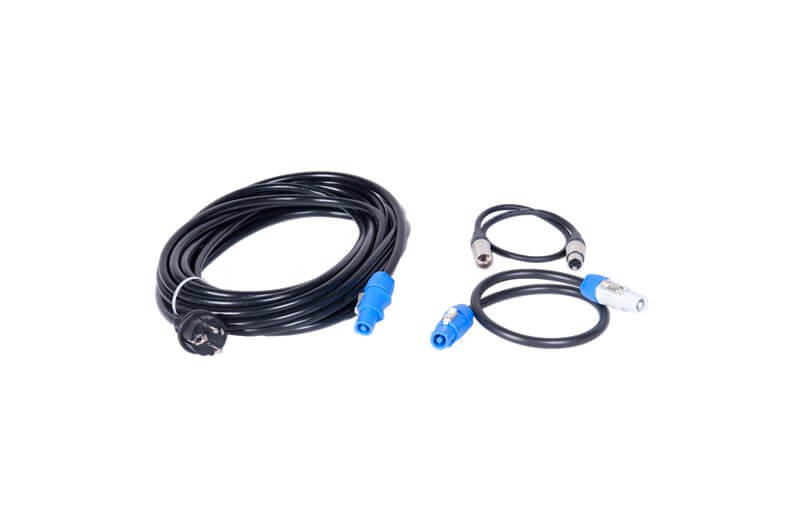 סט כבלים Cable-Set for DVA T4, T8, T12, K5 or M2M, including 1x Powercon/IEC Plug cable (10m), 3x Po