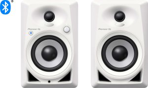 זוג מוניטורים DJ אקטיביים Pioneer DM-40D-BT בצבע לבן עם בלוטות’