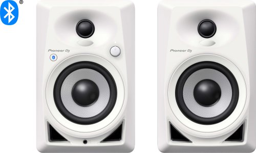 זוג מוניטורים DJ אקטיביים Pioneer DM-40D-BT בצבע לבן עם בלוטות'