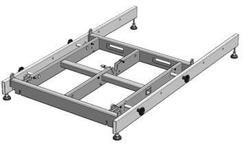 2 רגליות צבע ניקל הארכה למתקן טופים על בס dB Technologies EFK-2 VIOL212