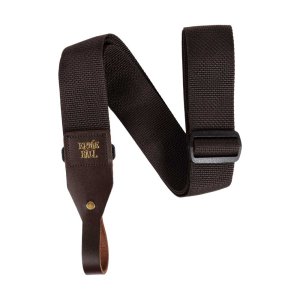 רצועה לגיטרה אקוסטית Ernie Ball Polypro Acoustic Guitar Strap Brown 5366