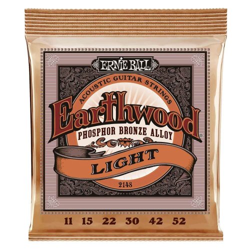 סט מיתרים לגיטרה אקוסטית Ernie Ball 2148 Earthwood Phosphor Bronze 11-52
