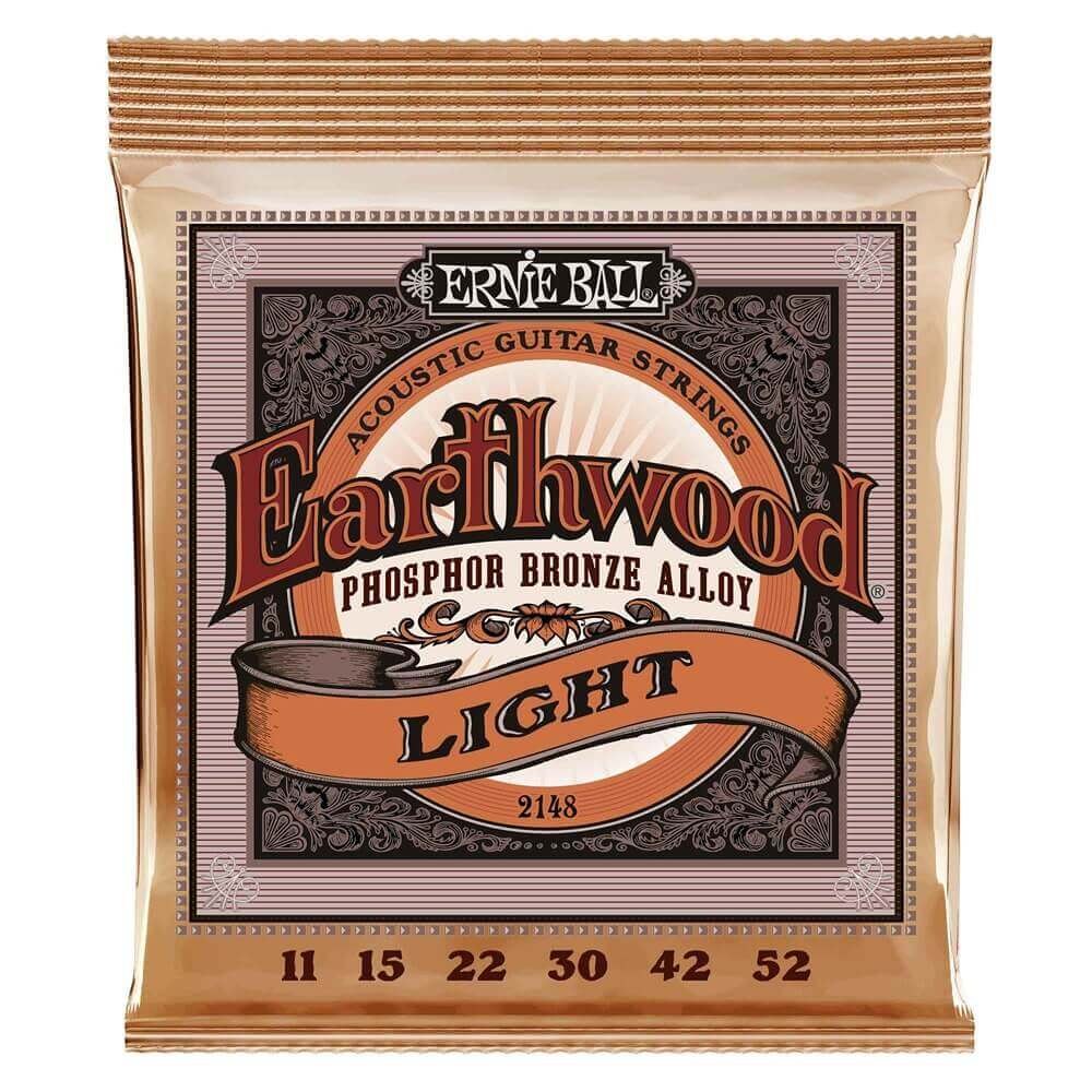 סט מיתרים לגיטרה אקוסטית Ernie Ball 2148 Earthwood Phosphor Bronze 11-52