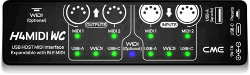 ממשק MIDI חכם עם 4 פורטים ומצב Host דגם CME H4MIDI WC