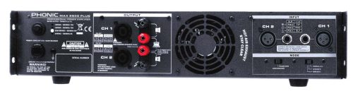 מגבר הספק אנלוגי 2 ערוצים PHONIC MAX2500 PLUS 1500W