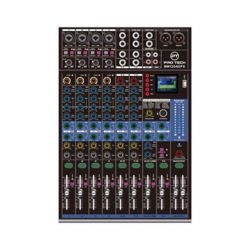 מיקסר סליידים 4 מונו 2 סטריאו עם REC/USB/BT וכולל אפקט מבית PRO TECH