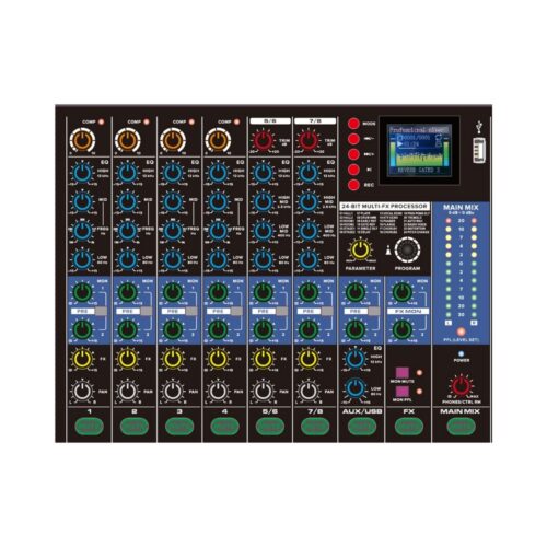 מיקסר סליידים 4 מונו 2 סטריאו עם REC/USB/BT וכולל אפקט מבית PRO TECH