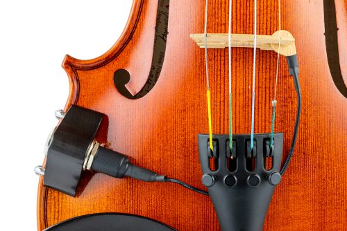 פיקאפ Piezo חיצוני לכינור או ויולה עם חוגת ווליום, דגם VV-3 PICKUP מבית KNA