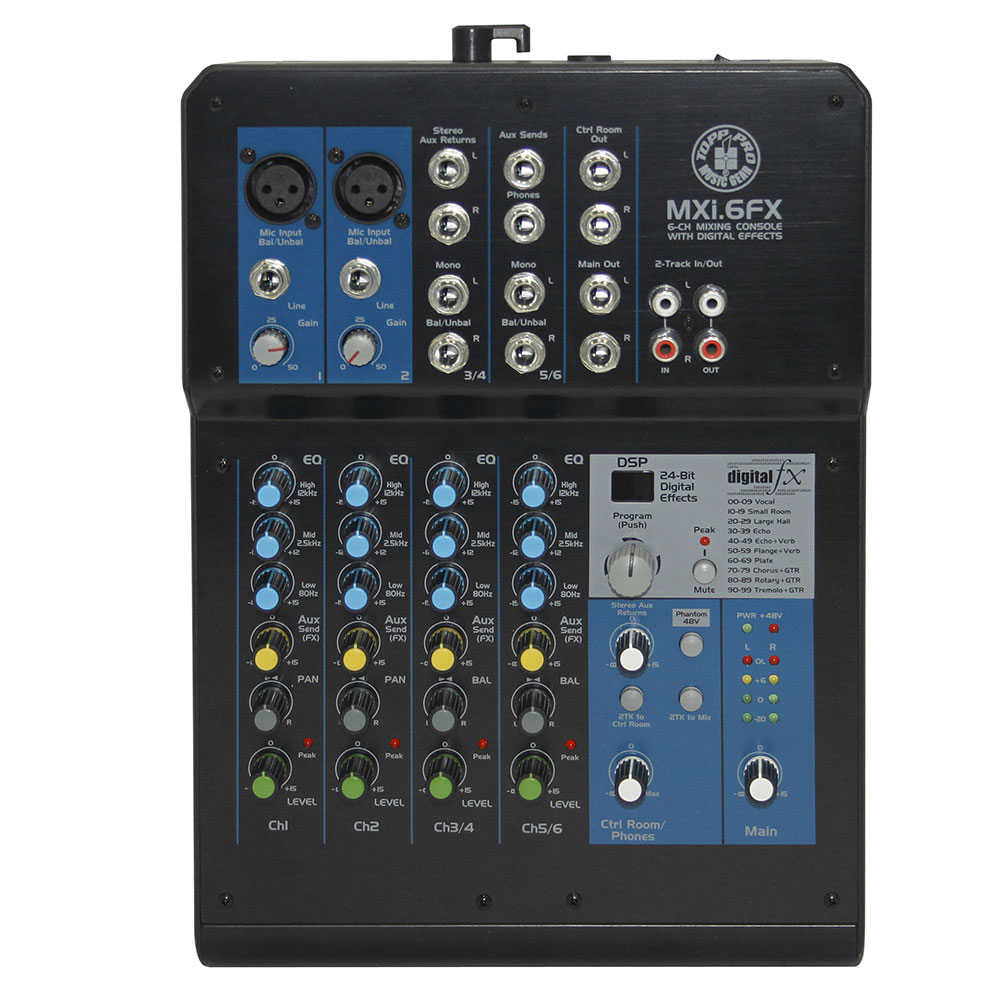 מיקסר סאונד עם אפקטים Topp Pro MXi.6FX