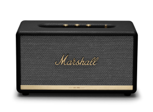 רמקול Bluetooth בצבע שחור עם טכנולוגית זיהוי קול מבית Marshall