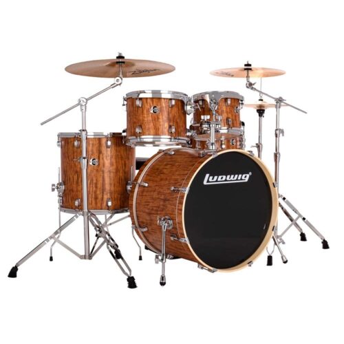 מערכת תופים "22 עם אביזרים (ללא מצילות) LUDWIG Evolution Cherry LE522010