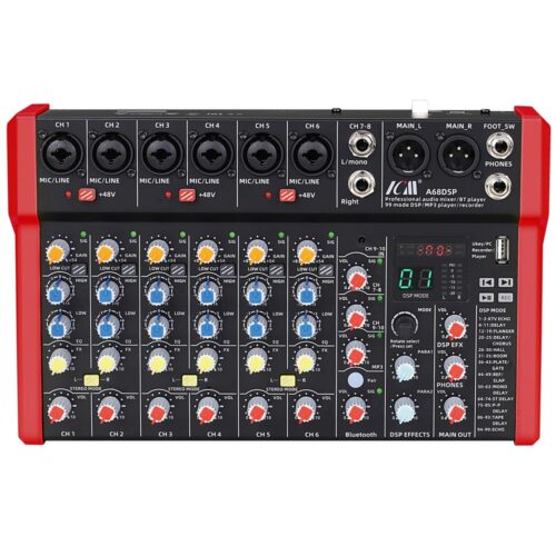 מיקסר 10 ערוצים עם אפקטים ICM MIX A68DSP