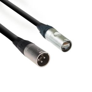 RJ45 to XLR 3 poles male conversion cable (6cm). The cable coverts from RDNet RJ45 to XLR-M.