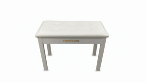 כסא לפסנתר Reinburg PB-2 עם תא אחסון לבן