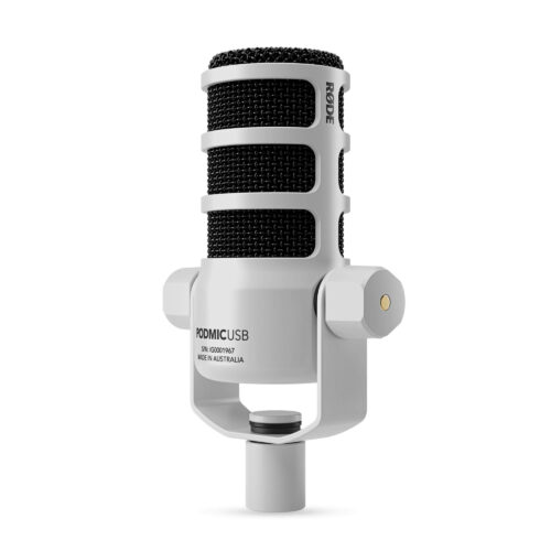 מיקרופון שידור דינמי Rode PodMic USB White