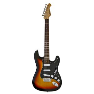 גיטרה חשמלית סאנברסט פיקגארד שחור Aria STG003 3TS