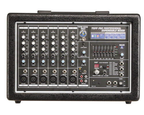 מיקסר 8 כניסות משולב מגבר עם מולטי אפקט ו Topp Pro TPM 600W EQ