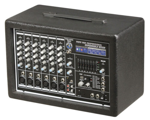 מיקסר 8 כניסות משולב מגבר עם מולטי אפקט ו Topp Pro TPM 600W EQ