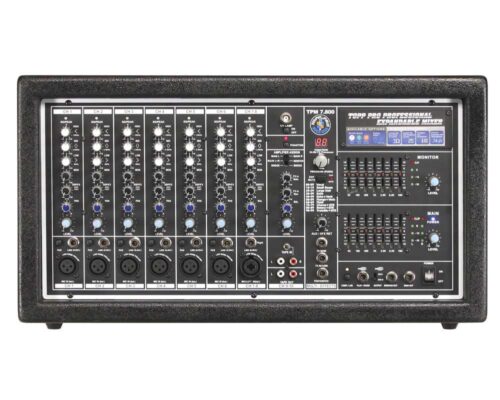מיקסר 10 כניסות משולב מגבר עם מולטי אפקט ו Topp Pro TPM 1600W EQ
